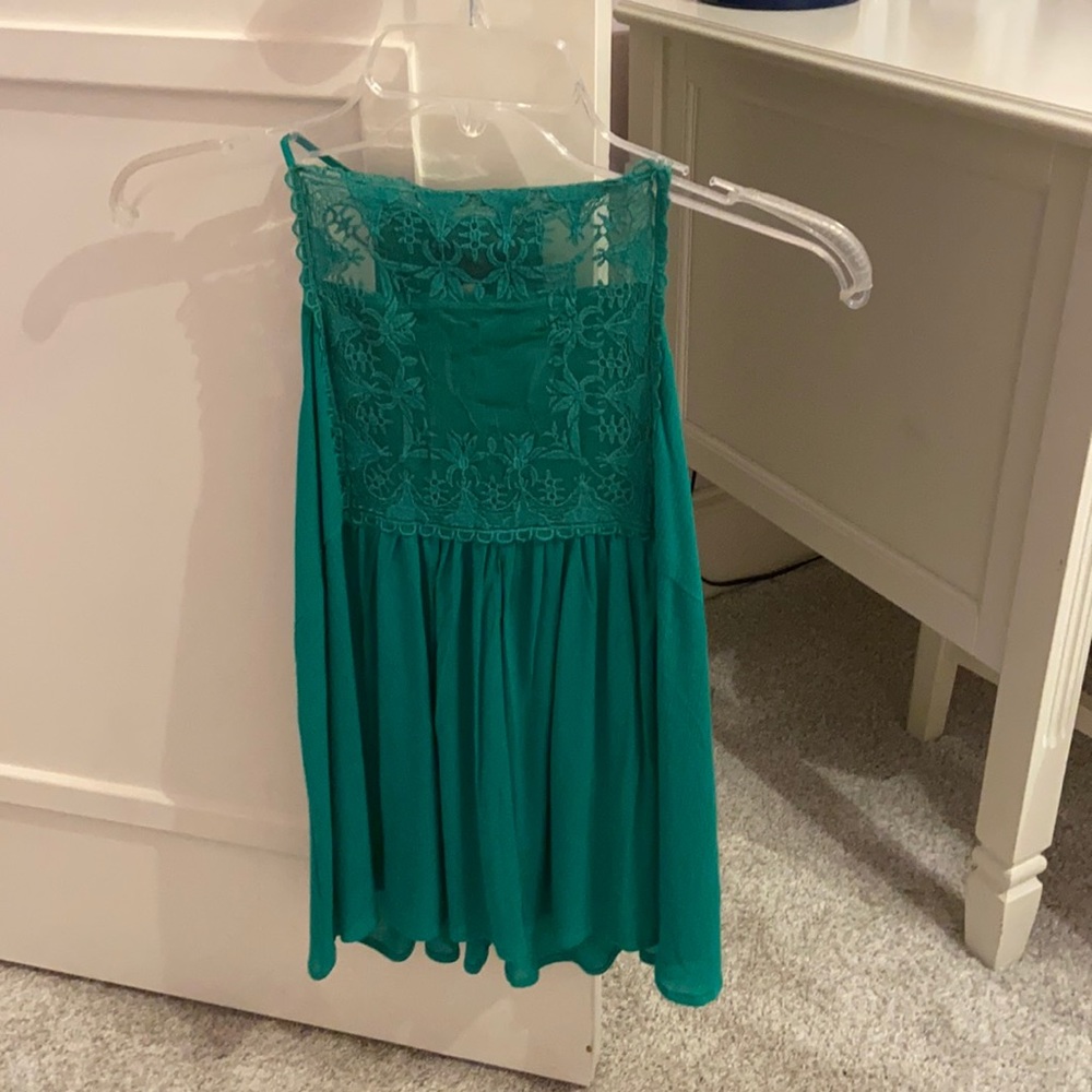 halter green tank top size small